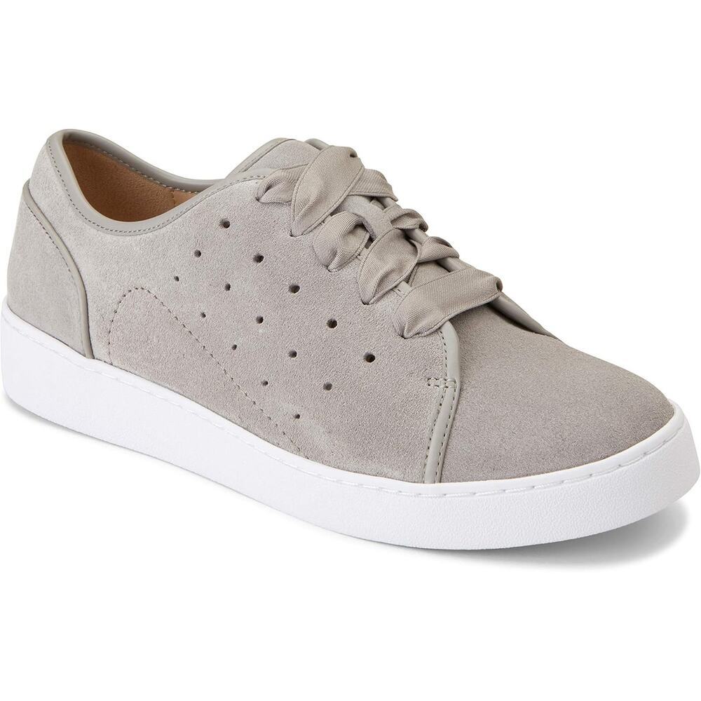 Vionic Keke gray suede ribbon lace up sneakers shoes sz 8.5 WL123